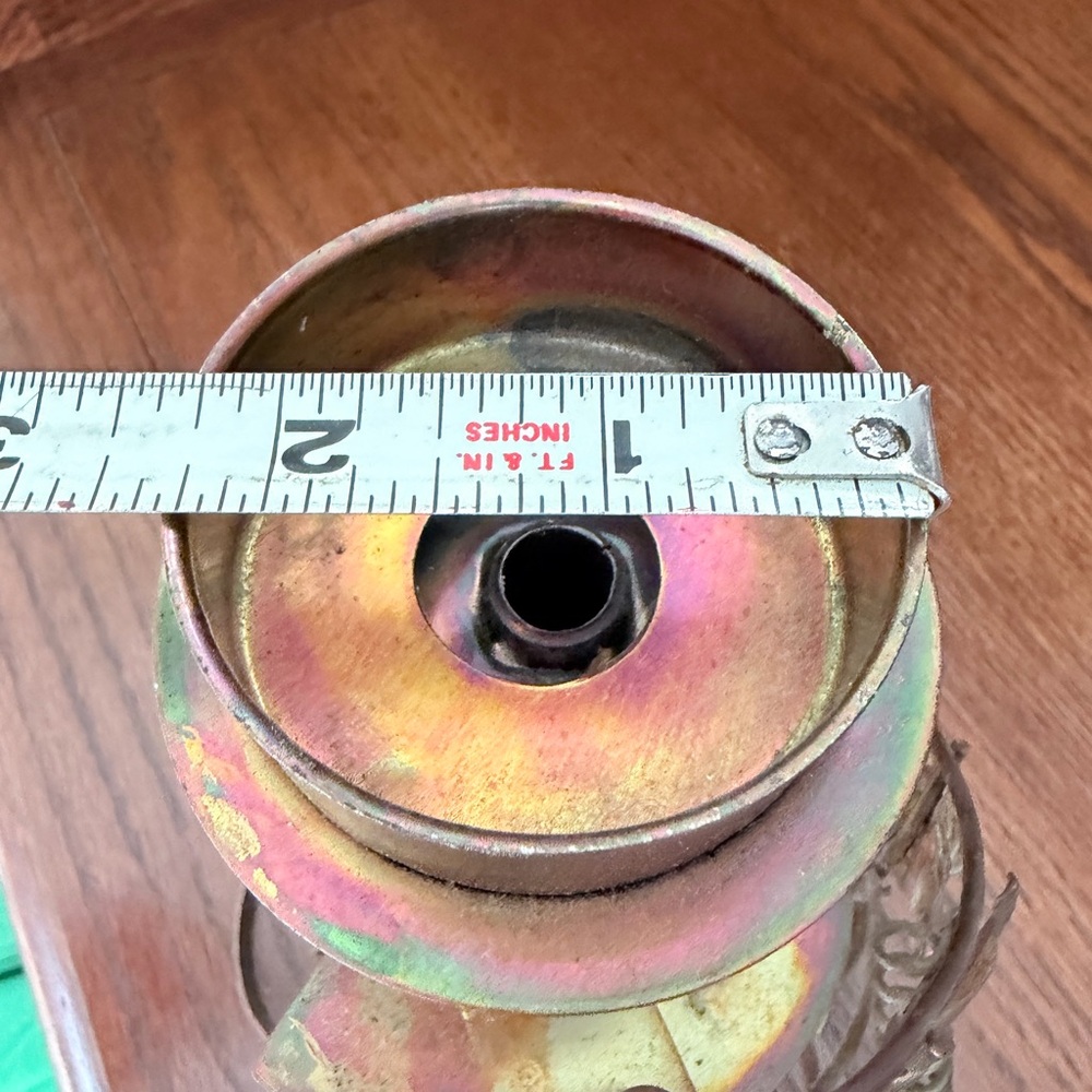 Vintage grapevine iridescent copper candle holder - Picture 9 of 13